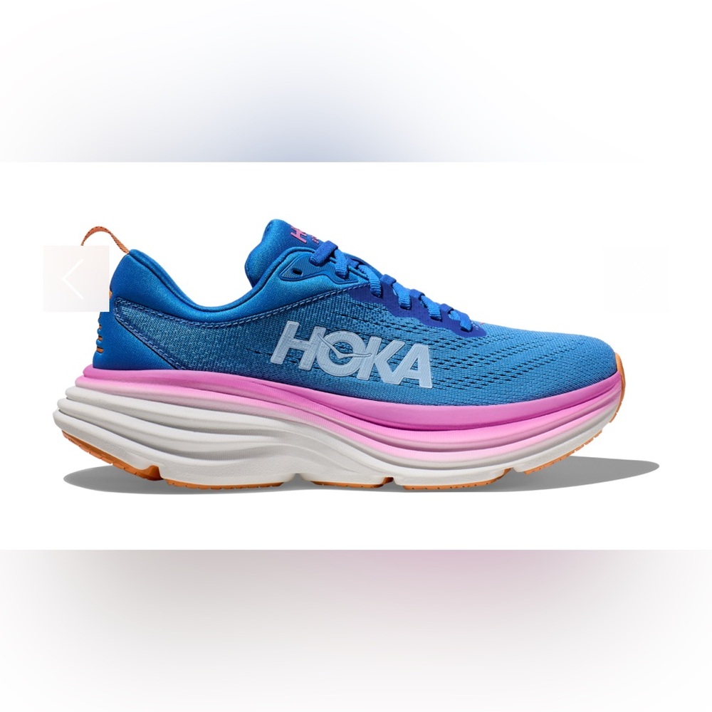 HOKA
WOMENS BONDI 8 Pink & Blue Sneakers/ Athletic Shoes Size 8 - Picture 3 of 14